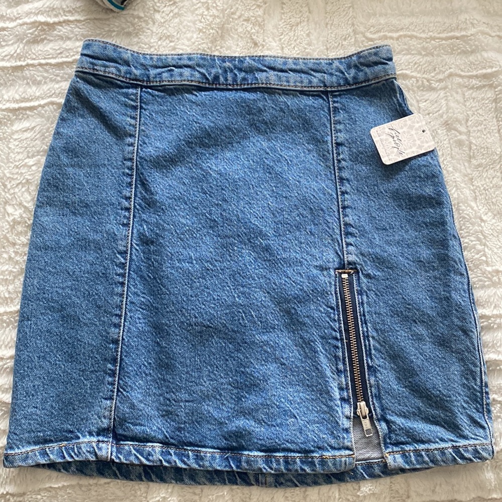 NWT free people denim skirt